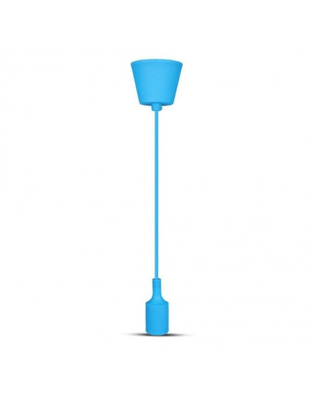 3476-Portalampada a Sospensione E Max  in Silicone Blu-1