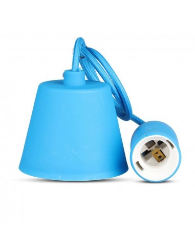 3476-Portalampada a Sospensione E Max  in Silicone Blu-7