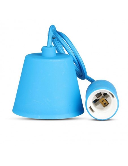 3476-Portalampada a Sospensione E Max  in Silicone Blu-7