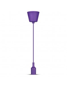3483-Portalampada a Sospensione E Max  in Silicone Viola-1
