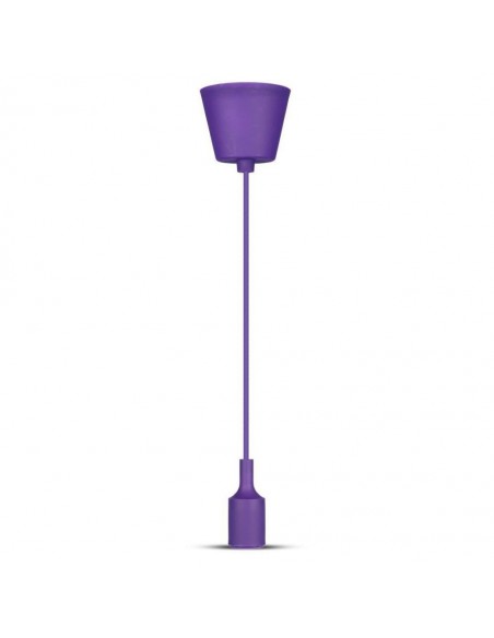 3483-Portalampada a Sospensione E Max  in Silicone Viola-1