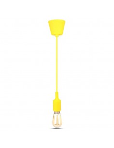 3485-Portalampada a Sospensione E Max  in Silicone Giallo-1