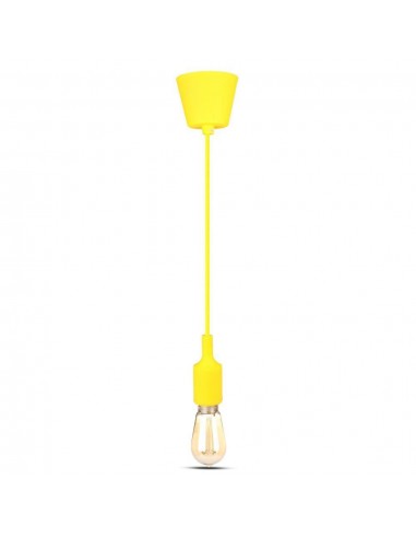 3485-Portalampada a Sospensione E Max  in Silicone Giallo-1