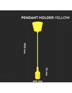 3485-Portalampada a Sospensione E Max  in Silicone Giallo-1 2