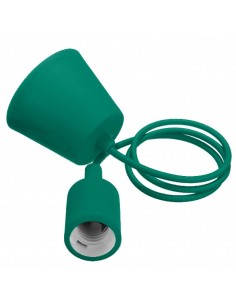 3486-Portalampada a Sospensione E Max  in Silicone Verde-1