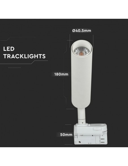 350-Faretto LED da Binario Chip Samsung  Colore Bianco -3