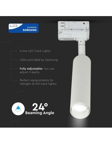 352-Faretto LED da Binario Chip Samsung  Colore Bianco -2