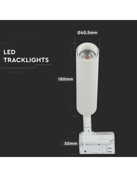 352-Faretto LED da Binario Chip Samsung  Colore Bianco -4