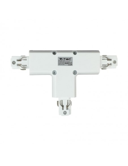 3525-Raccordo a T per Binario Trifase Colore Bianco-3