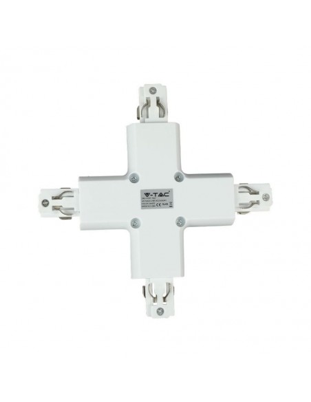 3527-Raccordo a X per Binario Trifase Colore Bianco-1