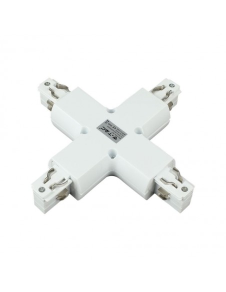 3527-Raccordo a X per Binario Trifase Colore Bianco-2
