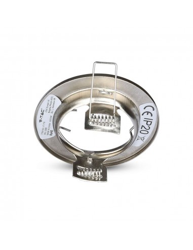 3585-Portafaretto LED da Incasso Rotondo GU e GU MR Colore Nichel Satinato Box  Pezzi-4