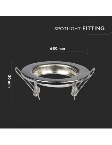 3585-Portafaretto LED da Incasso Rotondo GU e GU MR Colore Nichel Satinato Box  Pezzi-6