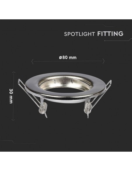 3585-Portafaretto LED da Incasso Rotondo GU e GU MR Colore Nichel Satinato Box  Pezzi-6