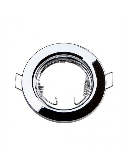 3586-Portafaretto LED da Incasso Rotondo GU e GU MR Colore Cromato Box  Pezzi-1