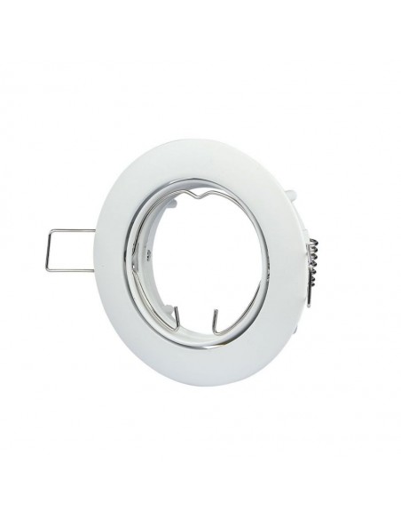 3587-Portafaretto LED da Incasso Rotondo GU e GU MR Colore Bianco Orientabile-1