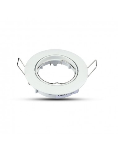 3587-Portafaretto LED da Incasso Rotondo GU e GU MR Colore Bianco Orientabile-3