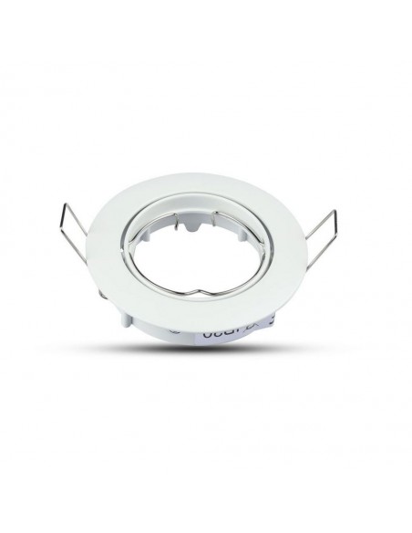 3587-Portafaretto LED da Incasso Rotondo GU e GU MR Colore Bianco Orientabile-3
