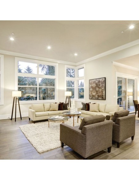 Portafaretto LED da Incasso Rotondo GU10 e GU5.3 (MR16) Bianco Orientabile