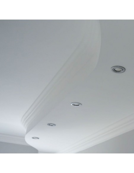 Portafaretto LED da Incasso Rotondo GU10 e GU5.3 (MR16) Nichel Satinato Orientabile