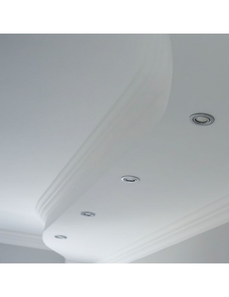 3589-Portafaretto LED da Incasso Rotondo GU e GU MR Colore Cromato Orientabile-4