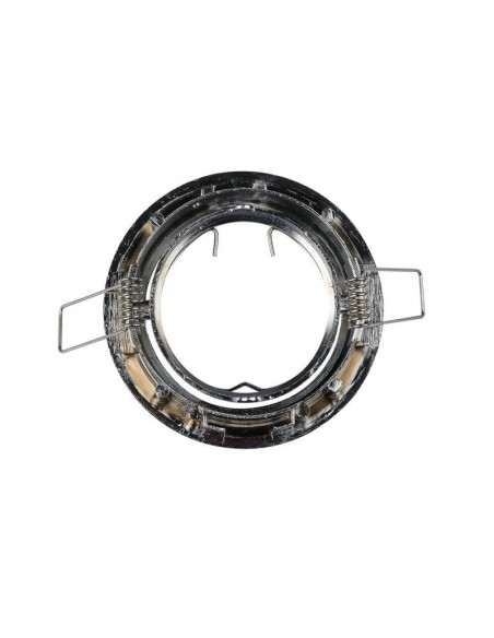 3589-Portafaretto LED da Incasso Rotondo GU e GU MR Colore Cromato Orientabile-6