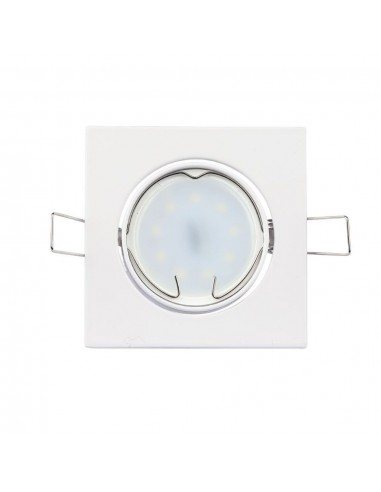 3590-Portafaretto LED da Incasso Quadrato GU e GU MR Colore Bianco Orientabile-7