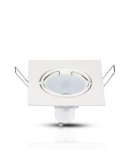 Portafaretto LED da Incasso Quadrato GU10 e GU5.3 (MR16) Bianco Orientabile