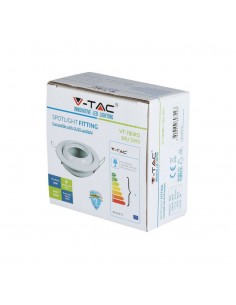 3593-Portafaretto LED da Incasso Rotondo GU e GU MR Colore Bianco Orientabile-1 2