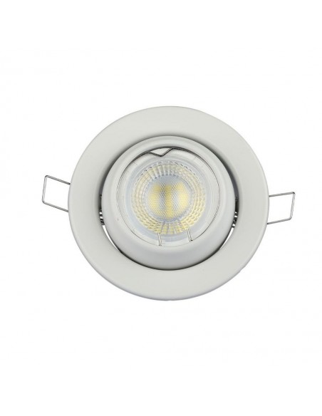 3593-Portafaretto LED da Incasso Rotondo GU e GU MR Colore Bianco Orientabile-7