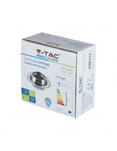 3594-Portafaretto LED da Incasso Rotondo GU e GU MR Colore Nichel Satinato Orientabile-1 2