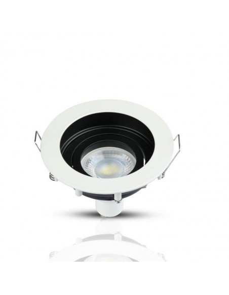 Portafaretto LED da Incasso Rotondo GU10 e GU5.3 (MR16) Bianco Orientabile