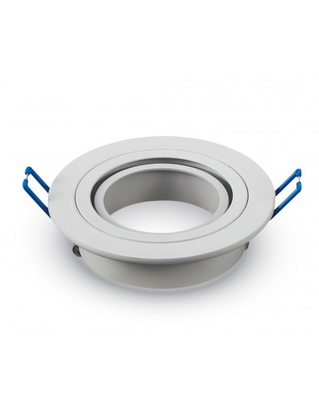 3599-Portafaretto LED da Incasso Rotondo GU e GU MR Colore Bianco Orientabile-1