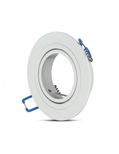 3599-Portafaretto LED da Incasso Rotondo GU e GU MR Colore Bianco Orientabile-2