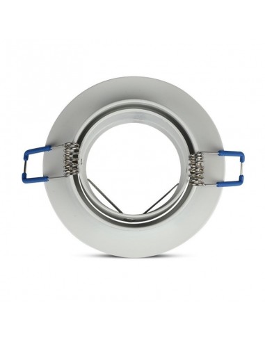 3599-Portafaretto LED da Incasso Rotondo GU e GU MR Colore Bianco Orientabile-4