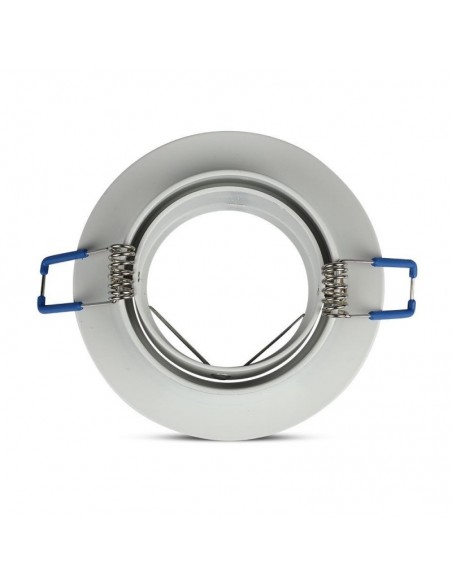 3599-Portafaretto LED da Incasso Rotondo GU e GU MR Colore Bianco Orientabile-4