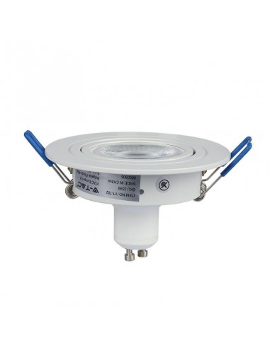 3599-Portafaretto LED da Incasso Rotondo GU e GU MR Colore Bianco Orientabile-6