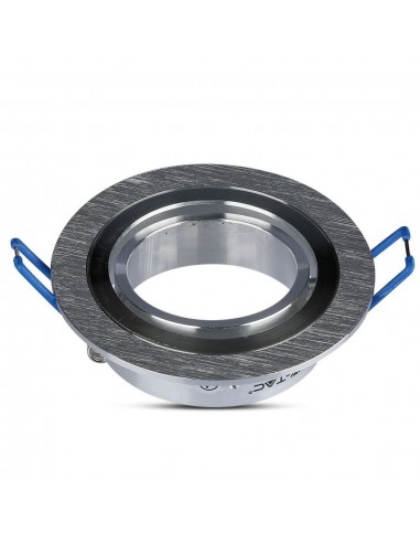 3600-Portafaretto LED da Incasso Rotondo GU e GU MR in Alluminio Spazzolato Orientabile-5