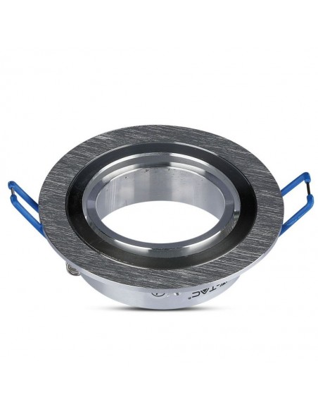 3600-Portafaretto LED da Incasso Rotondo GU e GU MR in Alluminio Spazzolato Orientabile-5