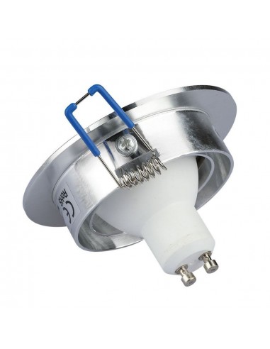 3600-Portafaretto LED da Incasso Rotondo GU e GU MR in Alluminio Spazzolato Orientabile-7