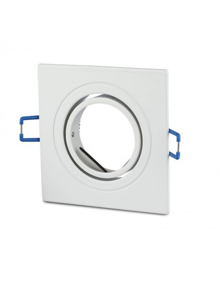 3605-Portafaretto LED da Incasso Quadrato GU e GU MR Colore Bianco Orientabile-1
