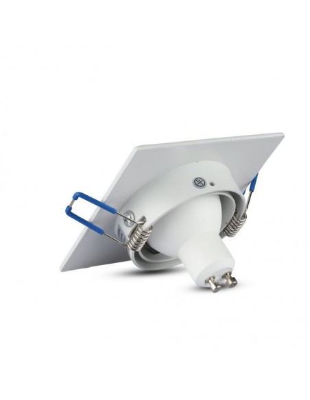Portafaretto LED da Incasso Quadrato GU10 e GU5.3 (MR16) Bianco Orientabile