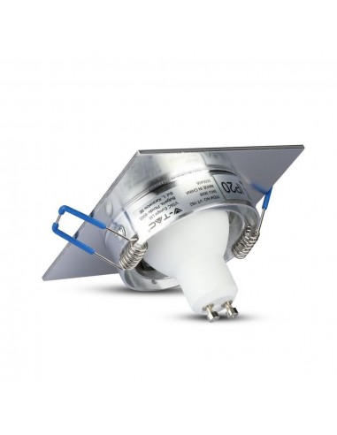 3606-Portafaretto LED da Incasso Quadrato GU e GU MR in Alluminio Spazzolato Orientabile-4