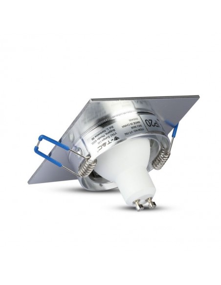 3606-Portafaretto LED da Incasso Quadrato GU e GU MR in Alluminio Spazzolato Orientabile-4