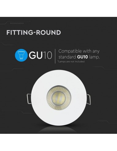 3611-Portafaretto LED da Incasso Rotondo GU e GU MR Colore Bianco Orientabile-5