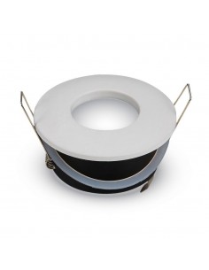 3613-Portafaretto LED da Incasso Rotondo GU e GU MR Colore Bianco IP-1
