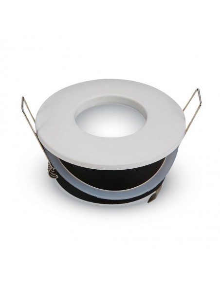 3613-Portafaretto LED da Incasso Rotondo GU e GU MR Colore Bianco IP-1