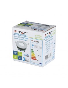 3613-Portafaretto LED da Incasso Rotondo GU e GU MR Colore Bianco IP-1 2