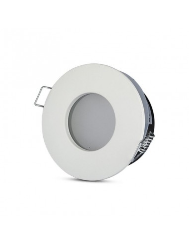 3613-Portafaretto LED da Incasso Rotondo GU e GU MR Colore Bianco IP-6