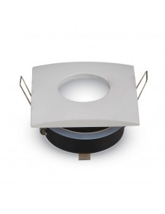3615-Portafaretto LED da Incasso Quadrato GU e GU MR Colore Bianco IP-1